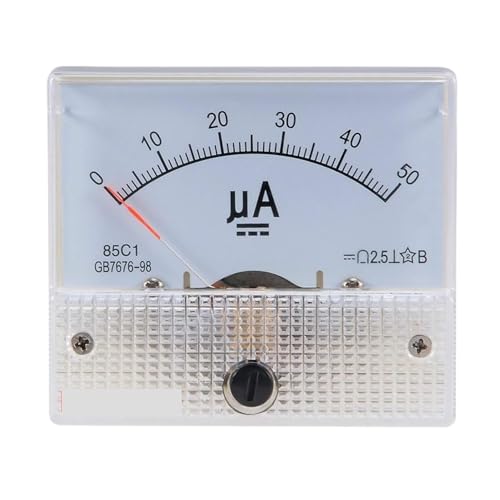 85C1 100uA 200uA 500uA Zeiger DC Analog Strom Panel Meter DC 50uA Amperemeter 1Pcs(0-30uA) von DOUKNAIL
