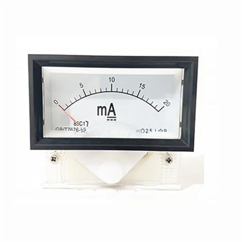 85C17-mA DC Zeiger Panel Amp Meter 20mA 30mA 50mA 100mA Squaqre 70 * 40mm 1Pcs(200MA) von DOUKNAIL