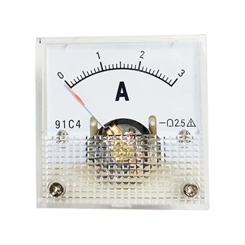 91C4 Amperemeter DC Analog 1A-00A Panel Mechanische Zeiger Typ Amper Meter Strom Meter 1Pcs(10A) von DOUKNAIL