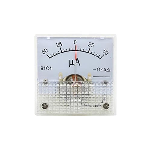91C4-UA DC Zeigertyp Amperemeter 50A -0-100A 200A 300A Analoge Mechanik Platte Tisch 1Pcs(50UA -0-50UA) von DOUKNAIL