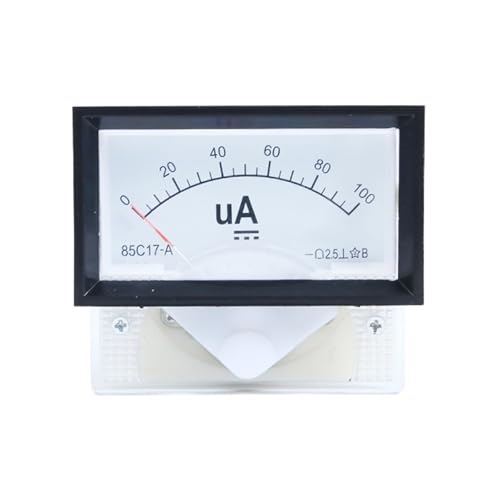 Analoges Amperemeter for die Schalttafelmontage, DC 0–100 uA, 50 uA, 200 uA, 500 uA, Messbereich 85C17, 1 Stück(0-200UA) von DOUKNAIL