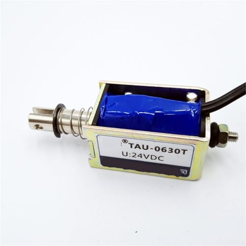 DC 12V 24V Push-Pull-Typ Rahmen Elektromagnet TAU0630T Reise Entfernung 10mm Haltekraft 1kg 1Pcs(24VDC) von DOUKNAIL