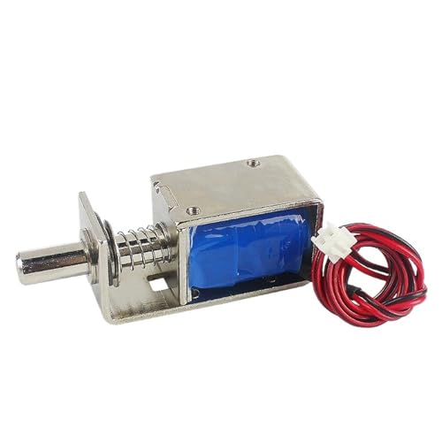 DC12V 24V Elektroschloss Solenoid Bolzen Elektromagnet Hub 10mm Elektromagnetische Magnetische Tür 1Pcs(LY01A-12V) von DOUKNAIL