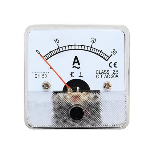 DH-50 AC Amperemeter 1A-500A Analog Zeiger Meter Strom Meter/Panel 1Pcs(AC AMMETER_AC 20A) von DOUKNAIL
