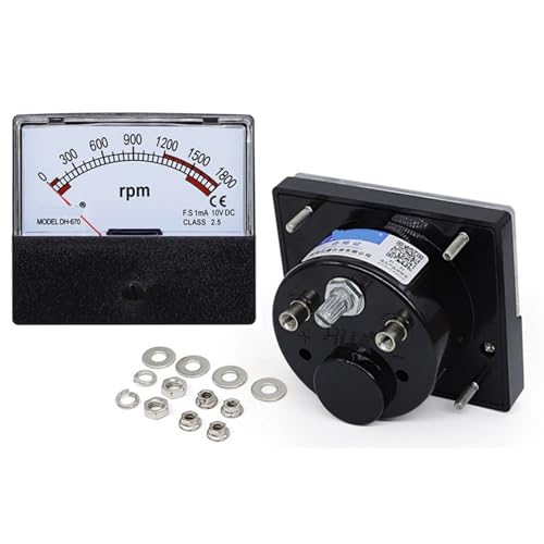 DH-670 DC AC Drehzahlmesser Zeiger Panel Meter RPM1800 2500 3000 3500 3600 RPM 30V 220V 1Pcs(DC 30V_RPM 3600) von DOUKNAIL