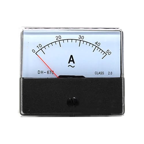 DH670 Analog Amp Panel Meter Strom Amperemeter Mechanische Zeiger 1-500A AC Ampere DH-670 1Pcs(200(5A)) von DOUKNAIL
