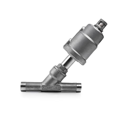 DN15 Edelstahl Pneumatische Schweißen Winkel Sitz Ventil Mit Antrieb 1Pcs(NORMALLY CLOSED_DOUBLE ACTING) von DOUKNAIL