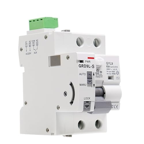 GRD9L-S RCCB Recloser mit RS485-Schnittstelle Steuerschalter 2P 25A 40A 63A 30mA 100mA 300mA RCD 1St (Size : GRD9L-S-DC24-48V, Color : 4P 40A 30mA RCCB) von DOUKNAIL