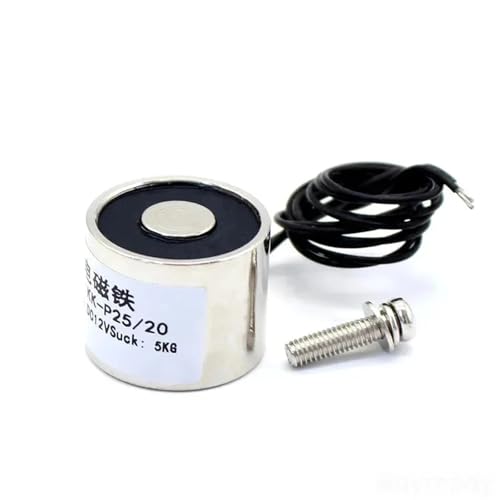 Heben 5KG 50N 25/20 Mini Elektromagnet DC 6/12/24V Elektrische Solenoid Halten Electro Magnet 1Pcs(12V) von DOUKNAIL