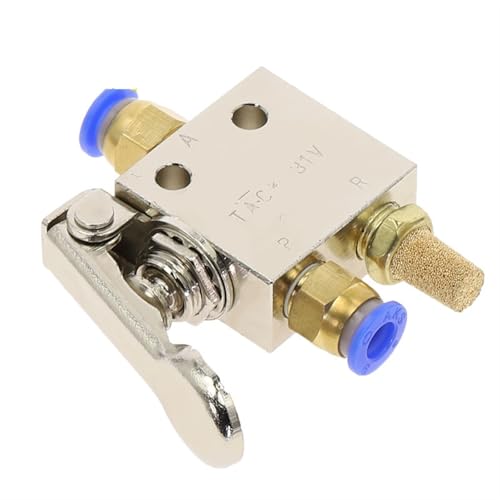 Mechanisches Ventil TAC2-31P 1/8 Zoll Gewinde 2 Position 3 Weg W Armaturen Schalldämpfer 1Pcs(TAC2-31P-8MM) von DOUKNAIL