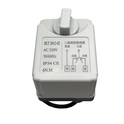 Motorisierter Kugelhahnantrieb, 3-adrig, 2-fach Steuerung, Elektromotor mit Handschalter, 1 Stück(12V) von DOUKNAIL