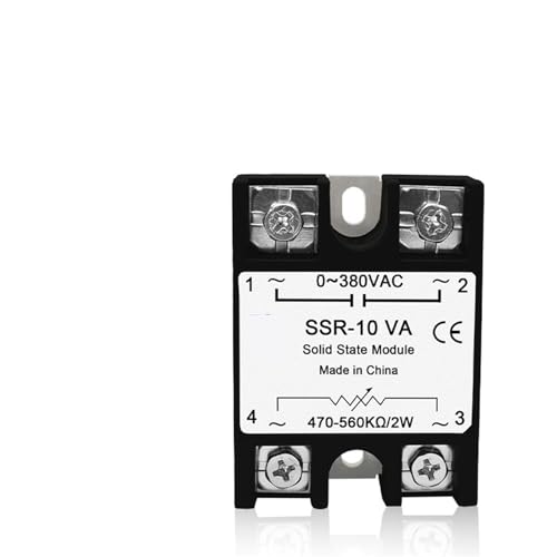 SSR-Spannungsregler 10A 25A 40A 50A 60A 80A 100A VA-Typ Einphasensteuerung Halbleiterspannungsrelais Potentiometer DC 1St(SSR-VA 40A) von DOUKNAIL