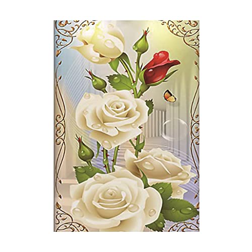 DOUKOYEE 5D DIY Diamond Painting Kinder Erwachsene Blumen Rose Bilder Malerei Bunt Muster Stickerei Kits 5D Diamantmalerei Home Wanddekoration Wohnzimmer Schlafzimmer Eingang Dekoration (B) von DOUKOYEE