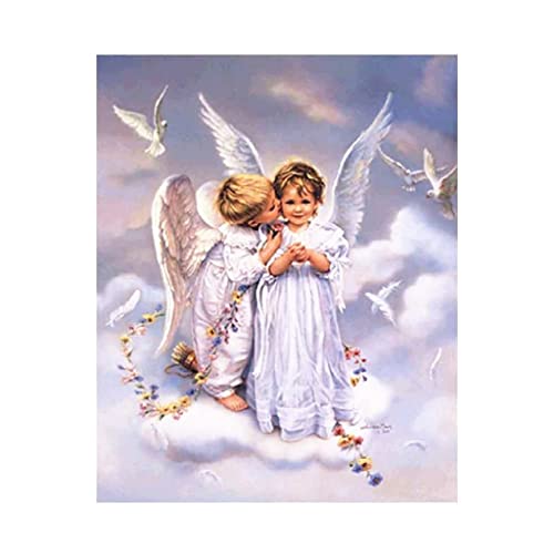 DOUKOYEE Diamond Painting Kinder Erwachsene Angel Bilder DIY 5D Diamantmalerei Stickerei Kits Handwerk Home Wanddekoration Wohnzimmer Baby Schlafzimmer Eingang Dekoration (B) von DOUKOYEE