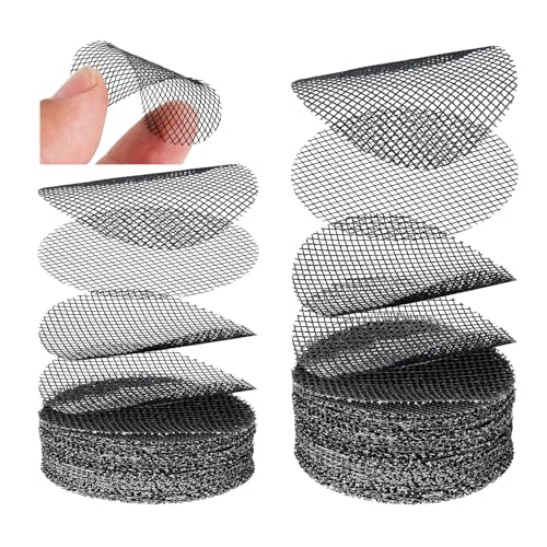 DOULEIN Blumentopf Netz Pad ，100 Stück Blumentopf Mesh Pad Bonsai Abdecknetz aus Kunststoff Rund Bonsai Drainagegitter zur Verhinderung von Bodenverlust von DOULEIN