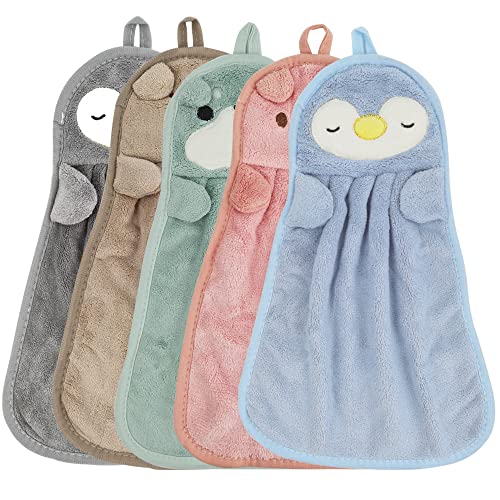 DOULEIN Kinder Hand Handtuch,5 Stück Tier Kinderhandtuch Set Mikrofaser Absorbierende Handtücher Hängenden Schnell Trocknend Saugfähige Waschlappen für Küchen und Badezimmer DOULEIN Kinder Hand Handtuch,5 Stück Tier Kinderhandtuch Set Mikrofaser Absorbierende Handtücher Hängenden Schnell Trocknend Saugfähige Waschlappen für Küchen und Badezimmer von DOULEIN