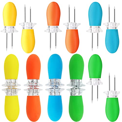 Maiskolbenspieße， 8 Paare Maiskolbenhalter Mais Halter Edelstahl maiskolben Mais Picks Spieße Fruit Forks Küche Werkzeug für BBQ Twin Prong Zuckermais Halter Hausmannskost Gabel von DOULEIN