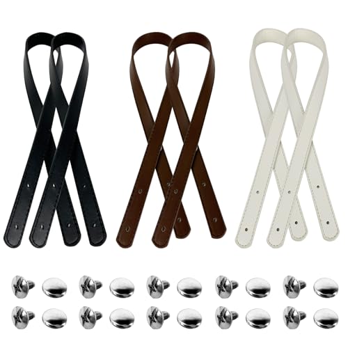 Taschenhenkel,6 Stück Leder Handtasche Griffe Taschengriffe für die Taschenherstellung Leder Taschenriemen Ersatz Leder Schultergurte für Heimwerker Handtasche von DOULEIN