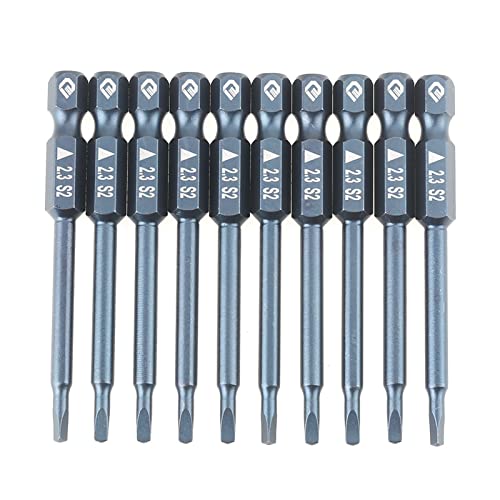 10 STÜCK SCHRAUBENBITS AUS S2 LEGIERTEM STAHL DREIECKSKOPF 6.3MM SCHAFT 65MM LÄNGE HOHE FESTIGKEIT FÜR ELEKTROSCHRAUBER UND BOHRMASCHINEN von DOUQIFEI