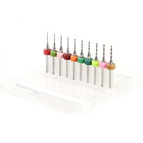 10 Stück 0.6 1.5mm Hartmetall Mini Mikro Bohrer für CNC PCB Leiterplatten Materialien präzise Bohrungen für Elektronik und Modellbau von DOUQIFEI