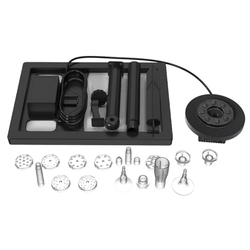17 Stück Solar Teichpumpe Solarbetriebene Pumpe mit Farblicht und Fernbedienung Doppelschicht Düsen Kit 7W Solar Springbrunnen Pumpe Eingebauter 3000mAh Akku Max von DOUQIFEI