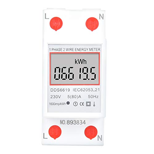 DDS6619 005 Intelligenter Einphasen Stromzähler Elektronischer Energiezähler Präzisionsmessung für Haushalt Gewerbe DIN Schienenmontage 230V 80A von DOUQIFEI