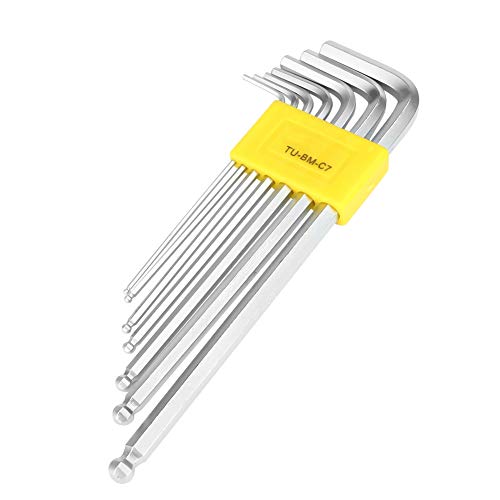 DOUQIFEI 7PCS Extended Ball End Hex Key L Wrench Set Reparaturwerkzeug Handwerkszeug aus Vanadium Stahl für Mechaniker Ingenieure DOUQIFEI 7PCS Extended Ball End Hex Key L Wrench Set Reparaturwerkzeug Handwerkszeug aus Vanadium Stahl für Mechaniker Ingenieure von DOUQIFEI