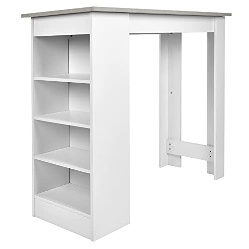 DOUQIFEI Bar Tisch Kaffeetisch Schreibtisch Multifunktional Stauraum Wohnzimmer Küche Restaurant MDF 115x103x50cm von DOUQIFEI