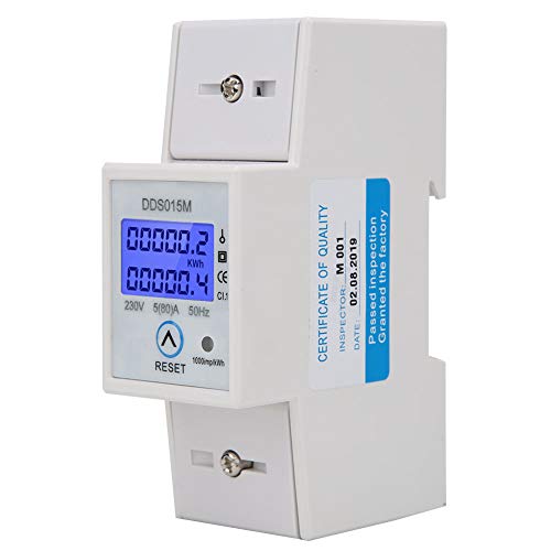 Digitaler Stromzähler DDS015M LCD Display Wattstundenzähler Energiezähler Elektrizitätszähler Leistungsmesser 230V einphasig mit Reset Funktion für Haushalt Industrie Gewerbe Digitaler Stromzähler DDS015M LCD Display Wattstundenzähler Energiezähler Elektrizitätszähler Leistungsmesser 230V einphasig mit Reset Funktion für Haushalt Industrie Gewerbe von DOUQIFEI