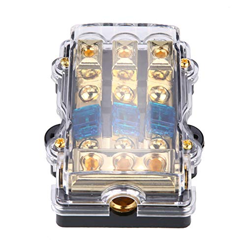 Douqifei 24V 60A Auto Auto Stereo Audio Circuit Sicherungshalter Box Block 1 in 3 Wegen nach außen von DOUQIFEI