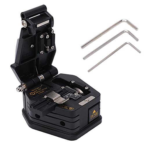 Faser Cleaver Optik Schneidwerkzeug Hochpräzise Automatische Klinge Rückkehr Design Mit Abfallbox Für 0.25mm Und 0.9mm Einzelader 12 Ader Flachbandader Schwarz von DOUQIFEI