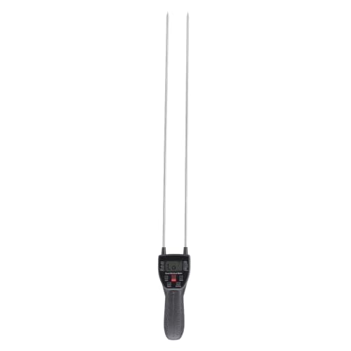 Getreide Feuchtigkeitsmesser mit Sprachfunktion 600mm Sonde für Reis Weizen Gerste Mais Ölsaaten Soja Hirse Sorghum Wassermelone hochpräzise ergonomisch ABS LCD von DOUQIFEI