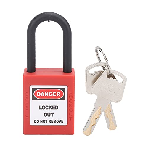 Lockout Tagout Schloss Robustes Nylon Isolationsdesign Korrosionsbeständiges Vorhängeschloss mit 2 Schlüsseln für Sicherheit in der Industrie 38MM von DOUQIFEI