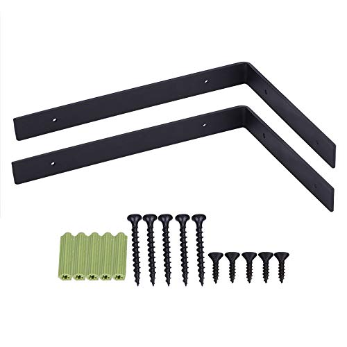 Regalhalterung Eisen Metall Wandhalterung Schwerlastfähig Für Wohnzimmer Büro Schwarze Farbe 29 5 x 20 5 x 3cm 2 Stück von DOUQIFEI