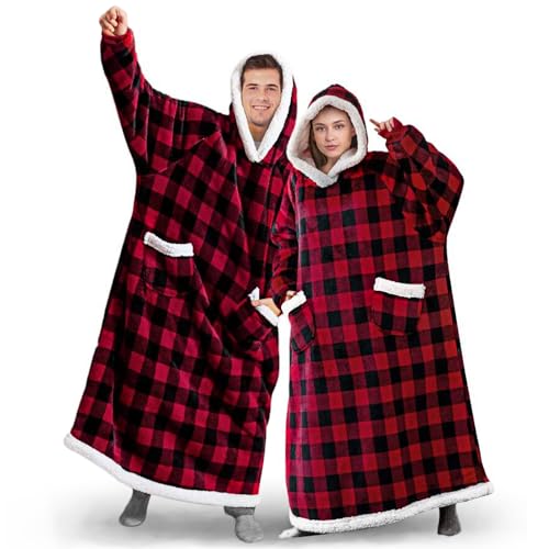 Übergroße Sherpa Hoodie Sweatshirt Decke Weiche Gemütliche Warme Riesen Hoodie Kuscheldecke mit Ärmeln Kapuzenpullover Super Weich und Bequem Weihnachtspullover Geeignet für Erwachsene, Männer, Frauen Übergroße Sherpa Hoodie Sweatshirt Decke Weiche Gemütliche Warme Riesen Hoodie Kuscheldecke mit Ärmeln Kapuzenpullover Super Weich und Bequem Weihnachtspullover Geeignet für Erwachsene, Männer, Frauen von DOUUCO