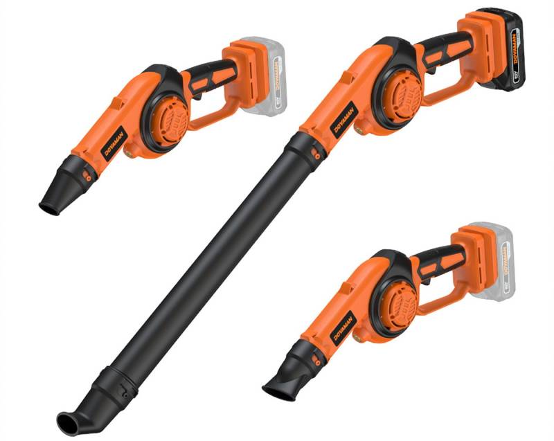 DOVAMAN Akku-Laubbläser 3-in-1, 20V, 288 km/h, 3 Stufen, nur 800 g, inkl. Akku, Ladegerät & 3 Düsen von DOVAMAN