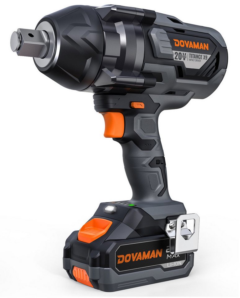 DOVAMAN Akku-Schlagschrauber 2200 Nm, 3/4", 5 Gänge, mit 4.0Ah Akku & Ladegerät, 1800 U/min, Bürstenloser 20V-Motor DOVAMAN Akku-Schlagschrauber 2200 Nm, 3/4", 5 Gänge, mit 4.0Ah Akku & Ladegerät, 1800 U/min, Bürstenloser 20V-Motor von DOVAMAN