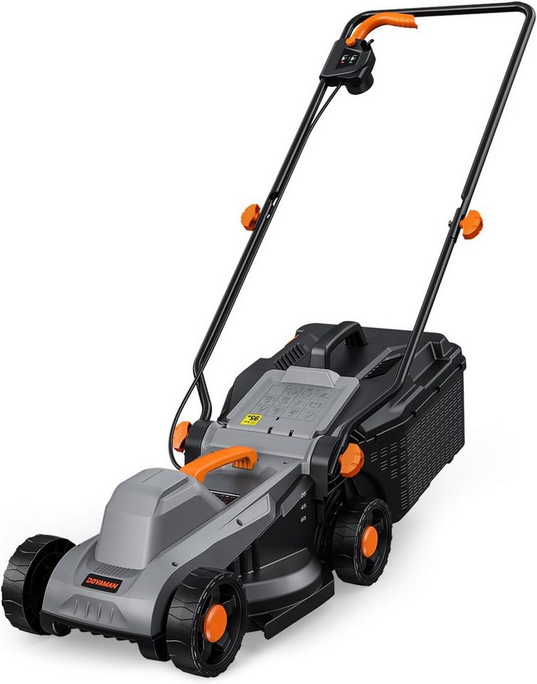 DOVAMAN Elektrorasenmäher 1300W Elektro Rasenmäher, 33cm Schnittbreite, 3-fach höhenverstellbar, 33 cm Schnittbreite, 95% Fangrate DOVAMAN Elektrorasenmäher 1300W Elektro Rasenmäher, 33cm Schnittbreite, 3-fach höhenverstellbar, 33 cm Schnittbreite, 95% Fangrate von DOVAMAN