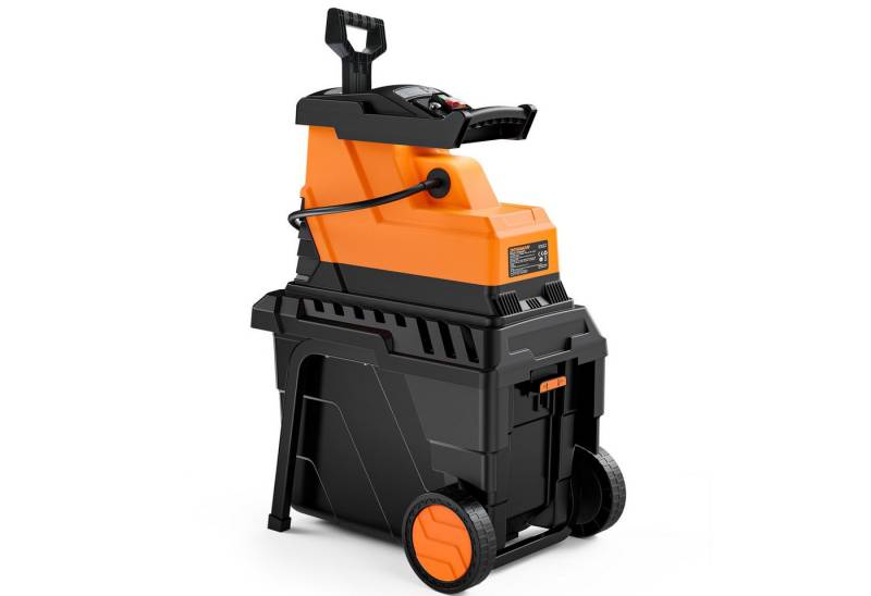 DOVAMAN Häcksler Gartenhäcksler 2800W 400Nm Bürstenlos Leise, (1-St), Zerkleinerung bis 40mm Äste + 55L Fangbox von DOVAMAN