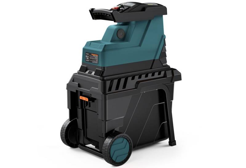 DOVAMAN Leisehäcksler 2800W 40 mm Aststärke 50 L Auffangbox 400Nm, (1-St), Bürstenloser Motor Häcksler, Leise Gartenhäcksler von DOVAMAN