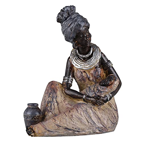 Afrikanische Statuen und Skulpturen Afrikanische Mutter und Tochter Statue Heimdekoration, afrikanische Frau Statue Wohnzimmer, Schreibtisch, Eingang, Wohnzimmer Dekor von DOVDOV