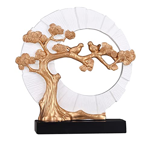 DOVDOV Vogelstatue und Skulptur Golden Tisch Schnitzerei Home Dekoration Herren Büro Dekoration für Wohnzimmer Regale Veranda Couchtisch Dekoration von DOVDOV