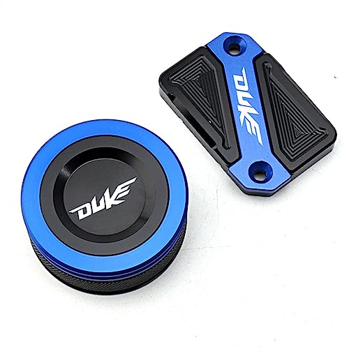 DOVPOD Motorrad CNC Hinten Und Vorne Brems Flüssigkeit Reservoir Kappe Zylinder Abdeckung for Duke 390 Duke 125 Duke 200 Duke 250 2013-2022 2023 (Color : FRBC Blue) von DOVPOD