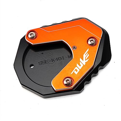 DOVPOD Motorrad CNC Ständer Fuß Seite Stehen Verlängerung Pad Unterstützung Platte for Duke 125 200 390 690 SMC DUKE125 DUKE200 DUKE390 (Color : Orange) von DOVPOD