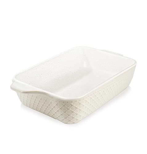 DOWAN Auflaufform aus Keramik, 9 x 13 cm, mit geprägtem Design von DOWAN