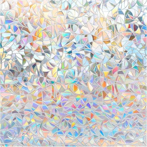 DOWELL Fensterfolie Selbsthaftend Regenbogen Folie Fenster Sichtschutz 30x200cm, Klebefolie Regenbogenfolie Blickdicht Glasfolie Selbstklebend Suncatcher Sticker Regenbogeneffekt DOWELL Fensterfolie Selbsthaftend Regenbogen Folie Fenster Sichtschutz 30x200cm, Klebefolie Regenbogenfolie Blickdicht Glasfolie Selbstklebend Suncatcher Sticker Regenbogeneffekt von DOWELL