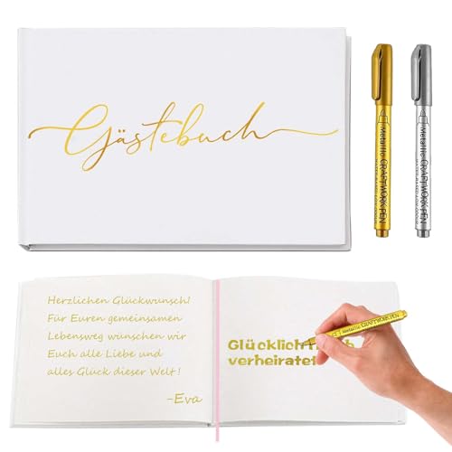 DOWNDRIFT Gästebuch Hochzeit,100 Seite Blanko Seiten,Hochzeit Gästebuch, Gästebuch Geburtstag,Polterabend,Gästebuch Weiß für Hochzeit, Geburtstag, Babyparty DOWNDRIFT Gästebuch Hochzeit,100 Seite Blanko Seiten,Hochzeit Gästebuch, Gästebuch Geburtstag,Polterabend,Gästebuch Weiß für Hochzeit, Geburtstag, Babyparty von DOWNDRIFT