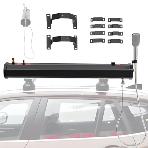 18L/20L/30L Druckwassertank-Campingdusche, tragbares Solar-Camping-Duschset fürs Auto, auf dem Dach montierter Wassertank für Dachgepäckträger mit 1,5 m Wasserschlauch und Duschkopf,18L 18L/20L/30L Druckwassertank-Campingdusche, tragbares Solar-Camping-Duschset fürs Auto, auf dem Dach montierter Wassertank für Dachgepäckträger mit 1,5 m Wasserschlauch und Duschkopf,18L von DOZPAL