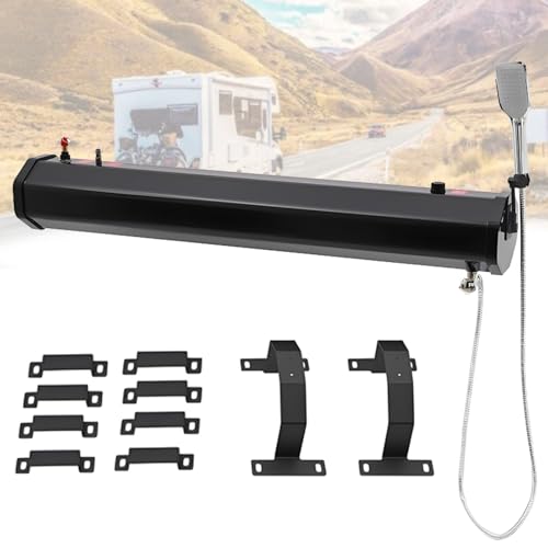 18L/20L/30L Druckwassertank für Campingdusche, Dachmontierter Dachgepäckträger-Wassertank Solarheizung Selbstdruckduschset für Camping, Overland, Strand,18L 18L/20L/30L Druckwassertank für Campingdusche, Dachmontierter Dachgepäckträger-Wassertank Solarheizung Selbstdruckduschset für Camping, Overland, Strand,18L von DOZPAL