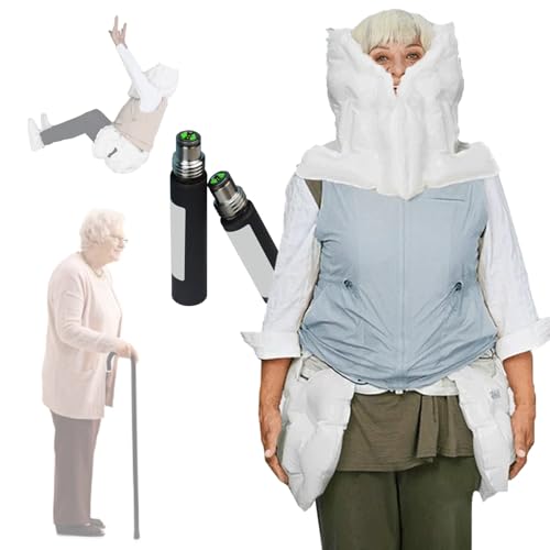 Anti-Fall-Airbag-Weste für ältere Menschen mit Epilepsie oder Blindheit, intelligente Anti-Fall-Kleidung mit APP zum Anzeigen von Trainingsdaten, umfassender 270°-Schutz,womenblue-M von DOZPAL